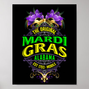 The Original Mobile Alabyma Mardi Gras Poster