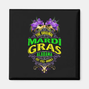 The Original Mobile Alama Mardi Gras Magnet