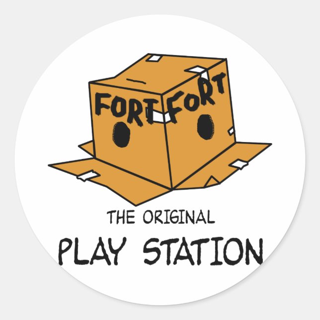 The Original Play Station Classic Round Sticker (Front)