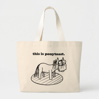 The Original Ponytoast! Large Tote Bag