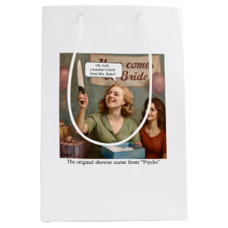 The original shower scene from Psycho. Medium Gift Bag