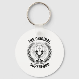 The Original Superfood Eucharist Catholic M Key Ring