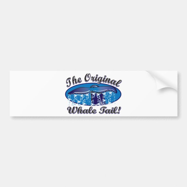 The-Original-Whale-Tail Bumper Sticker (Front)