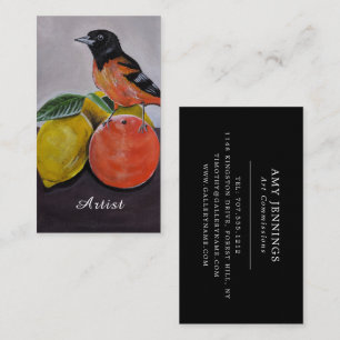 The Oriole's Restful Pose Painting by Alfred Fox Business Card