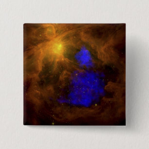 The Orion nebula in the infrared 15 Cm Square Badge