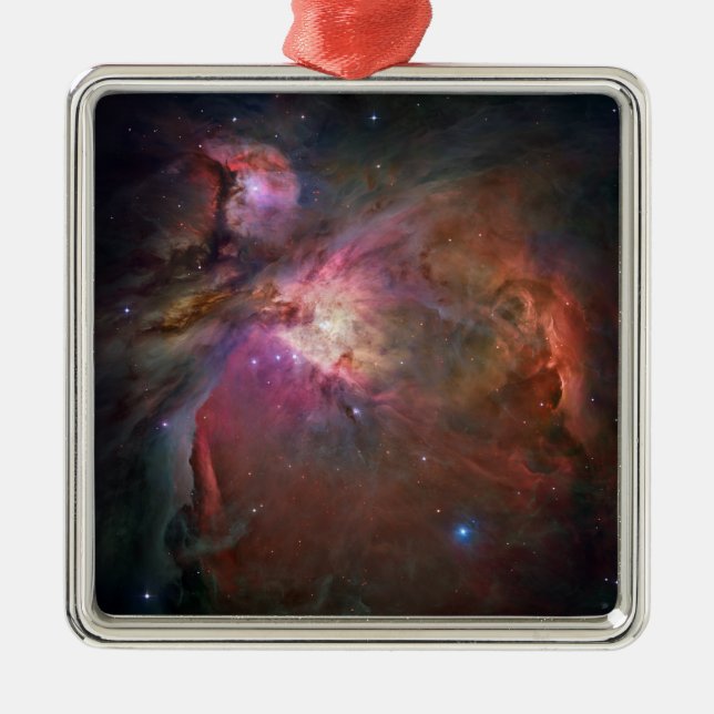 The Orion Nebula - Pink Metal Tree Decoration (Front)