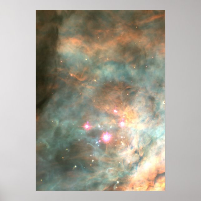The Orion Nebula's Trapezium Cluster Poster (Front)