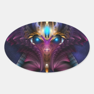 The Orkolon Starfield Oval Sticker