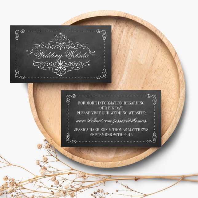 The Ornate Chalkboard Wedding Collection Enclosure Card (Creator Uploaded)