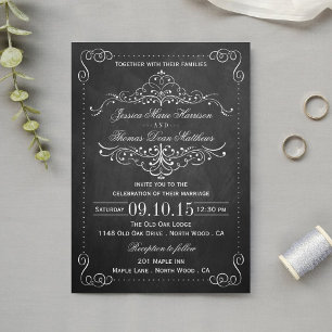 The Ornate Chalkboard Wedding Collection - Invites