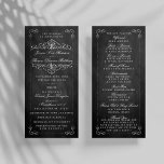 The Ornate Chalkboard Wedding Collection - Program Rack Card<br><div class="desc">The Ornate Chalkboard Wedding Collection - Program Cards.</div>