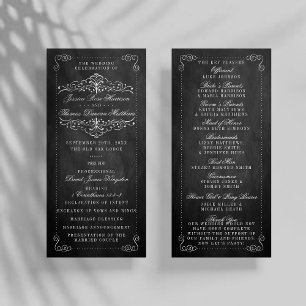 The Ornate Chalkboard Wedding Collection - Program Rack Card
