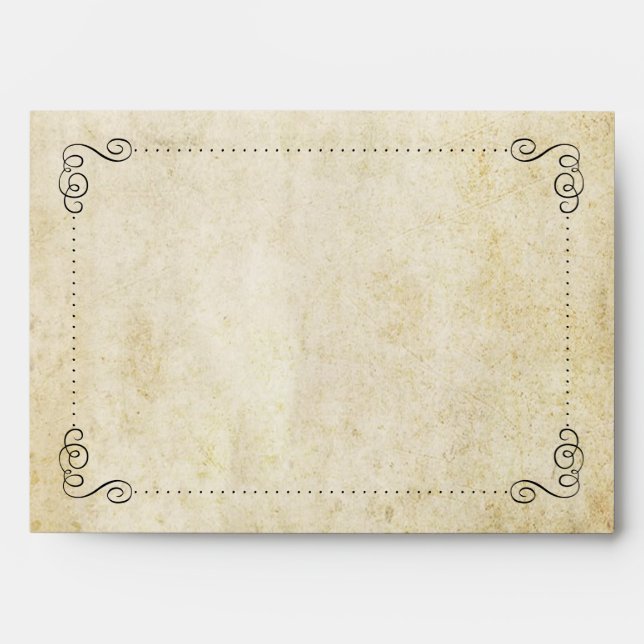 The Ornate Flourish Vintage Wedding Collection Envelope (Front)