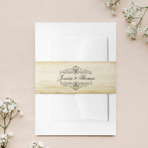 The Ornate Flourish Vintage Wedding Collection Invitation Belly Band
