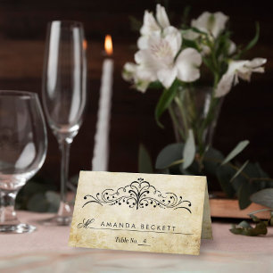 The Ornate Flourish Vintage Wedding Collection Place Card