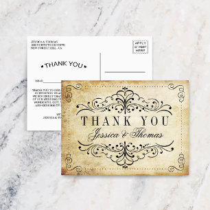 The Ornate Flourish Vintage Wedding Collection Postcard