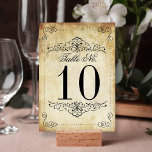 The Ornate Flourish Vintage Wedding Collection Table Number<br><div class="desc">The Ornate Flourish Vintage Wedding Collection - Table Number Cards.

*** HOW TO ORDER ***
Please customise and add each table number card to your cart,  one by one. Zazzle does not currently have a system to allow any customisation of the products after an order has been placed.</div>