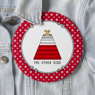 The Other Side - agility funny scared nervous dog 6 Cm Round Badge