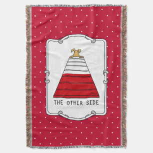The Other Side - agility funny scared nervous dog Throw Blanket