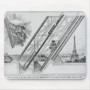 The Otis Elevator in the Eiffel Tower Mouse Pad