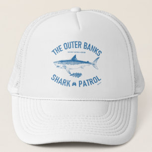 The Outer Banks Shark Patrol OBX Blue Vintage Trucker Hat