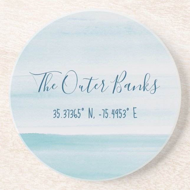 The Outer Banks Stone Coaster (Front)