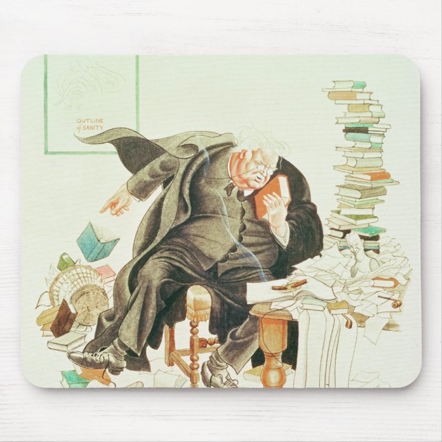 The Outline of Sanity' Satirical Cartoon Mouse Pad (Front)