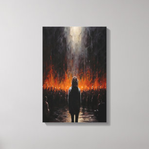 The Outsider: Dramatic Abstract Art Canvas Print