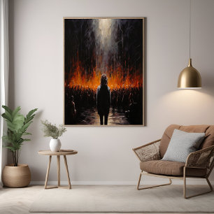 The Outsider: Dramatic Abstract Art Poster