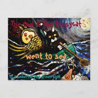 The owl and the pussycat postcard