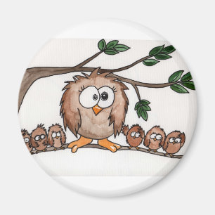 The Owl Family Magnet