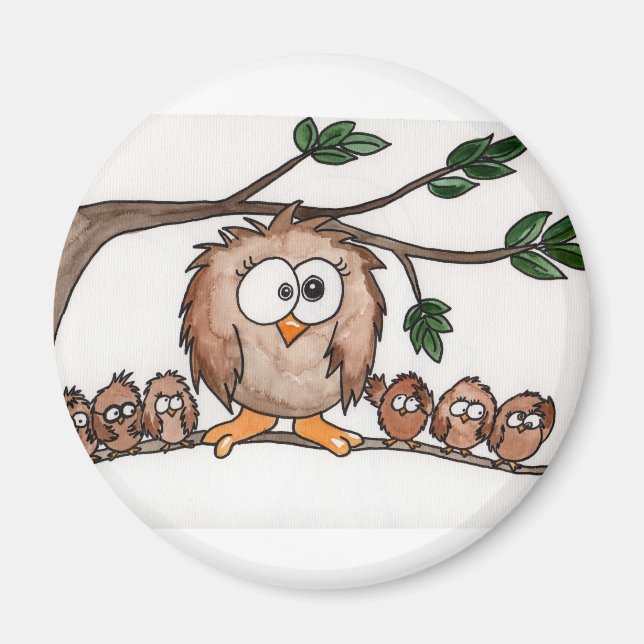 The Owl Family Magnet (Front)
