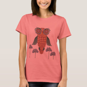 The Owl of wisdom and flowers T-Shirt