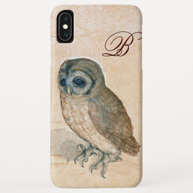 THE OWL , PIink ,Sepia Monogram Case-Mate iPhone Case (Back)