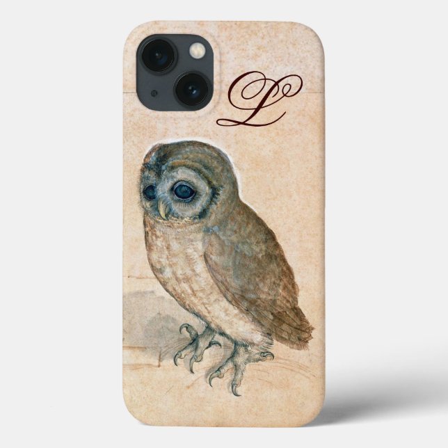 THE OWL , PIink ,Sepia Monogram Case-Mate iPhone Case (Back)