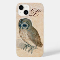 THE OWL , PIink ,Sepia Monogram
