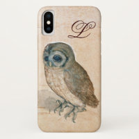THE OWL , PIink ,Sepia Monogram