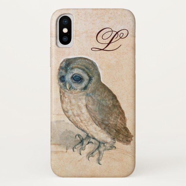 THE OWL , PIink ,Sepia Monogram Case-Mate iPhone Case (Back)