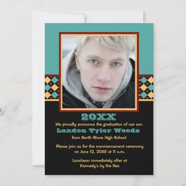 The Oxford Photo Graduation Invitation (Front)