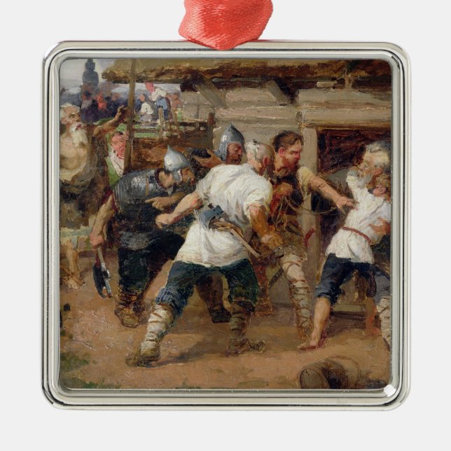 The Pagans killed the first Christians Metal Tree Decoration (Front)