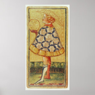 The Page of Coins, from a pack of tarot cards Poster