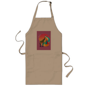 The Painted Giraffe   Vibrant & Artistic Logo Desi Long Apron