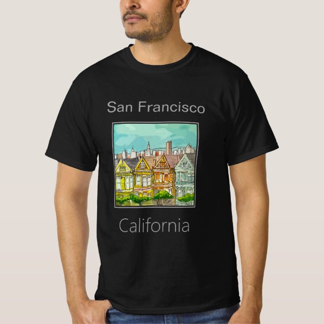 The Painted Ladies, San Francisco, California T-Shirt (Front)