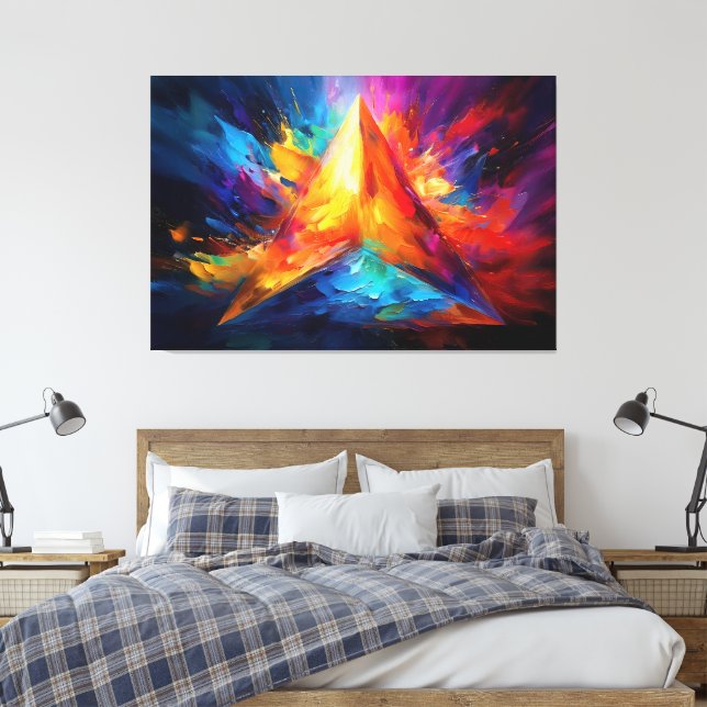 The Painted Pyramid Canvas Print (Insitu(Bedroom))