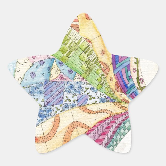 The Painted Quilt Star Sticker (Front)