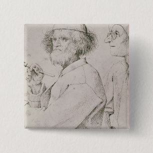 The Painter and the Art Lover 15 Cm Square Badge