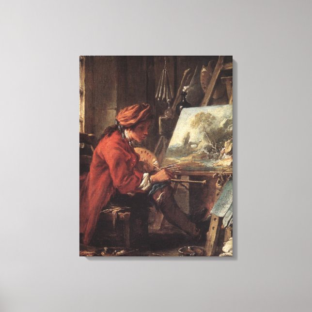The Painter in His Studio (by François Boucher) Canvas Print (Front)