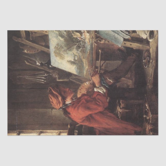 The Painter in His Studio (by François Boucher) Tissue Paper (Front)