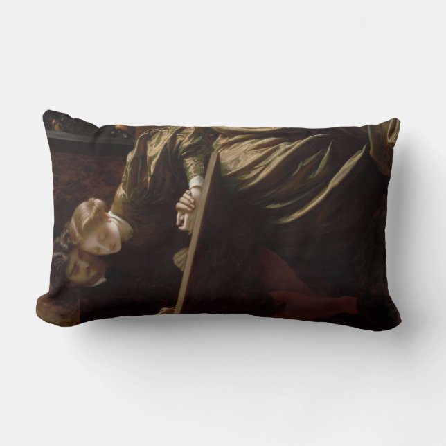 The Painter's Honeymoon (by Frederic Leighton) Lumbar Cushion (Front)