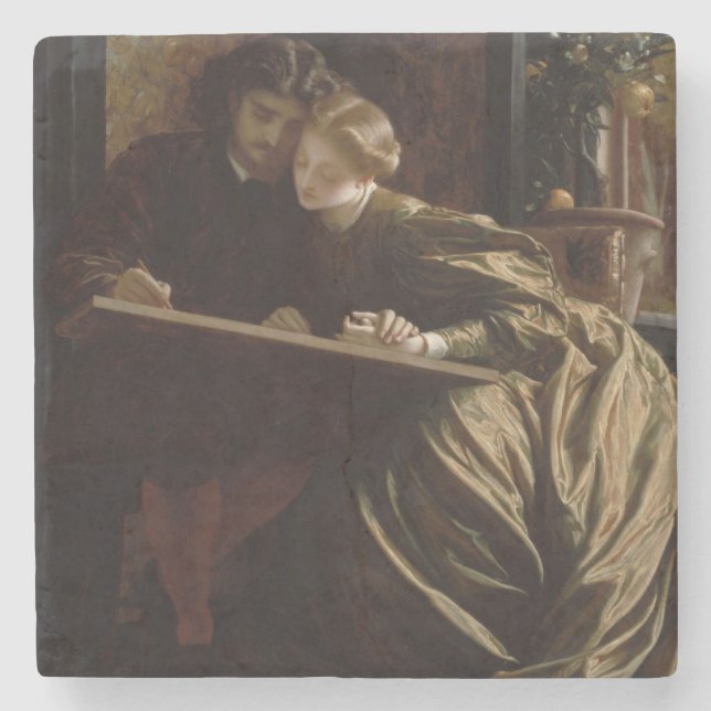 The Painter's Honeymoon (by Frederic Leighton) Stone Coaster (Front)